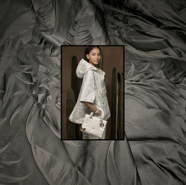 Jacquard with floral print