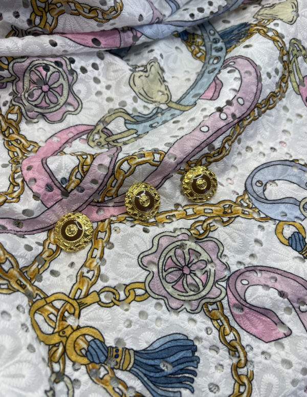 Embroided cotton with digital printing - Image 2
