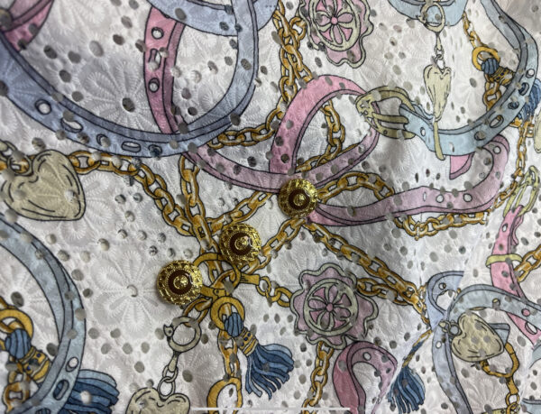 Embroided cotton with digital printing - Image 8