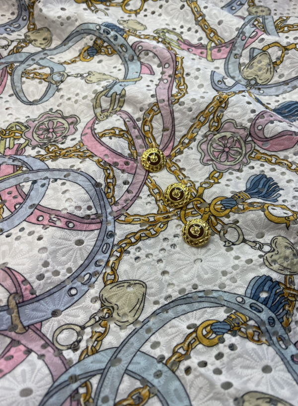 Embroided cotton with digital printing - Image 7