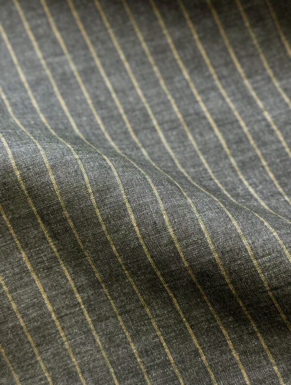 Linen ochre striped for suits - Image 7