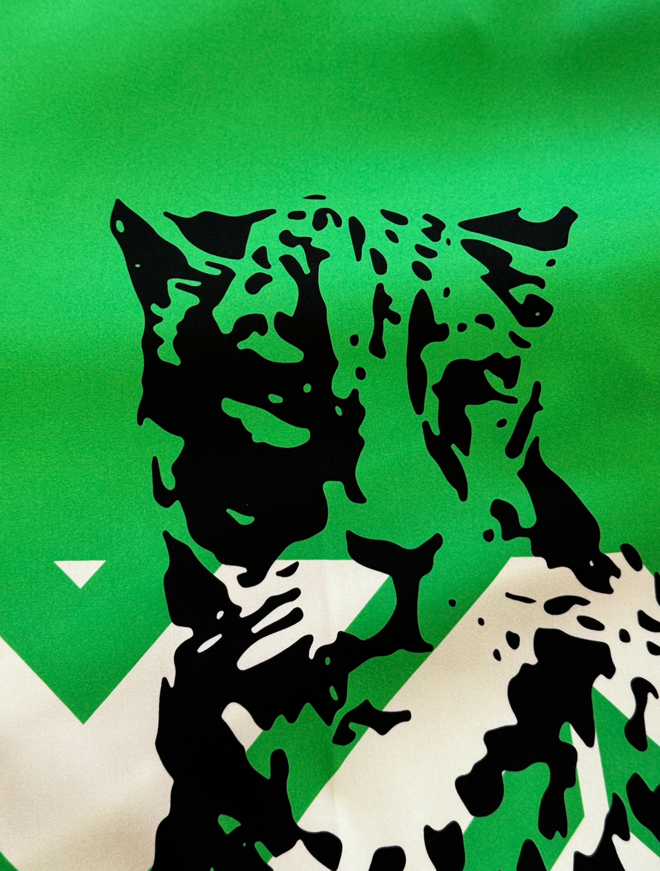 Silk green cupon leopard - Image 4