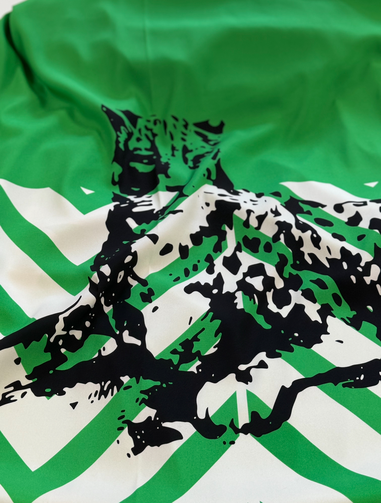 Silk green cupon leopard