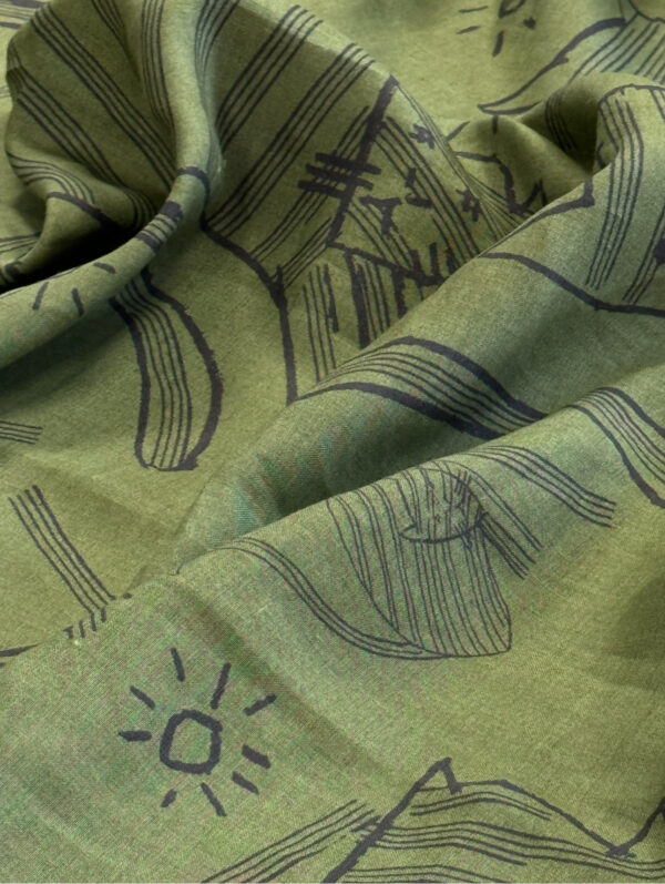 Branded green linen for suits and dress - Image 3