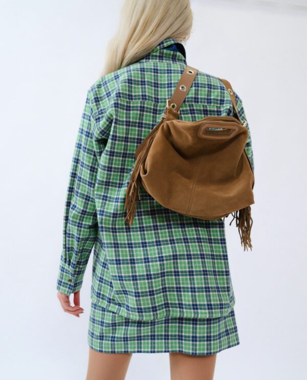 Italian Flannel Shirt and Skirt Set with Denim Inserts — Greenlight Soul - Image 4